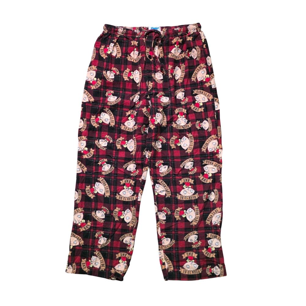 Family Guy Pajama Pants Men’s XLarge Red Licensed Lounge Bottoms